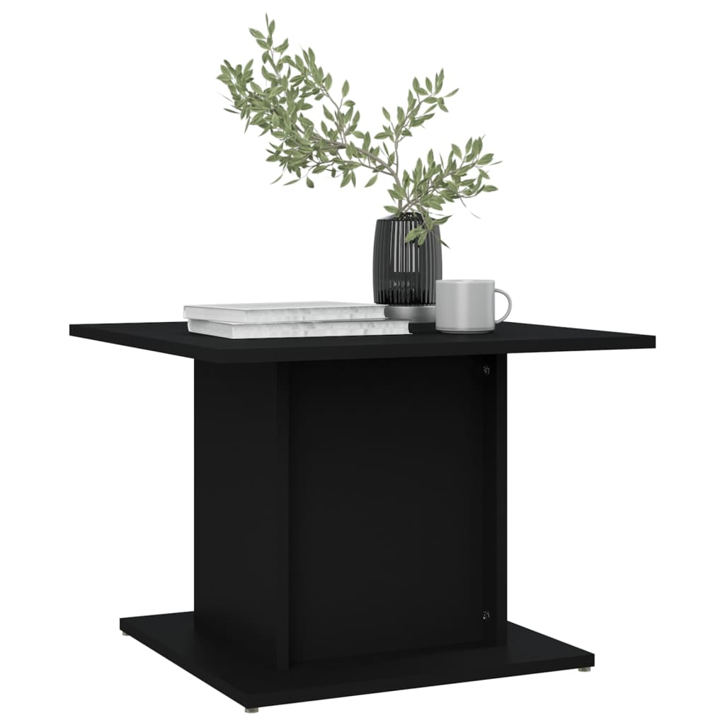 Table basse noir 55,5x55,5x40 cm bois d'ingénierie - XIOS
