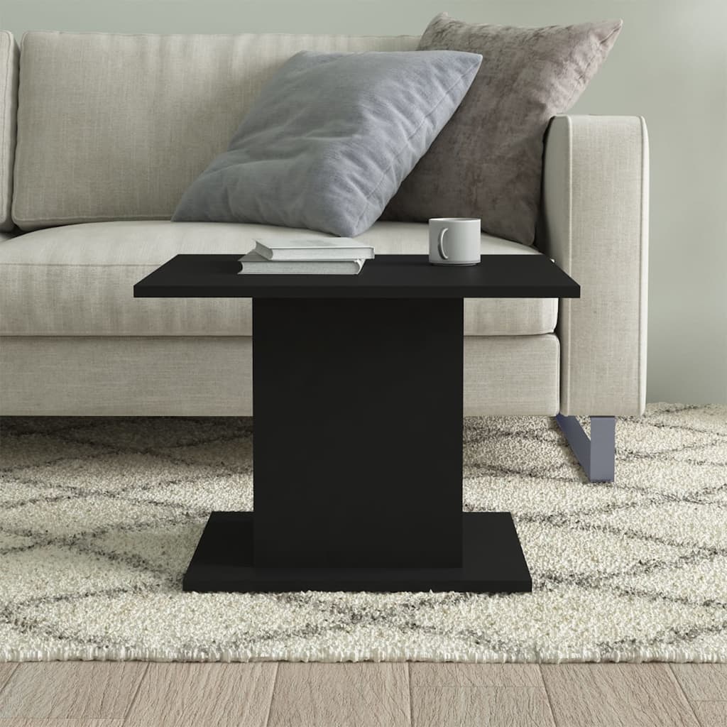 Table basse noir 55,5x55,5x40 cm bois d'ingénierie - XIOS