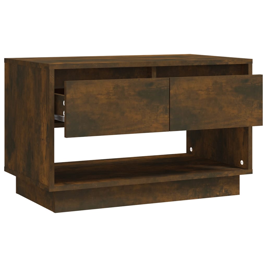 Meuble TV chêne fumé 70x41x44 cm bois d'ingénierie - XIOS