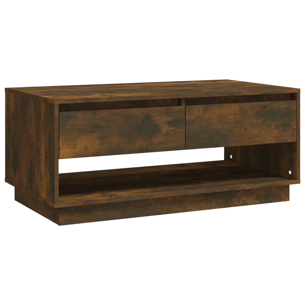 Table basse Chêne fumé 102,5x55x44 cm Bois d'ingénierie - XIOS