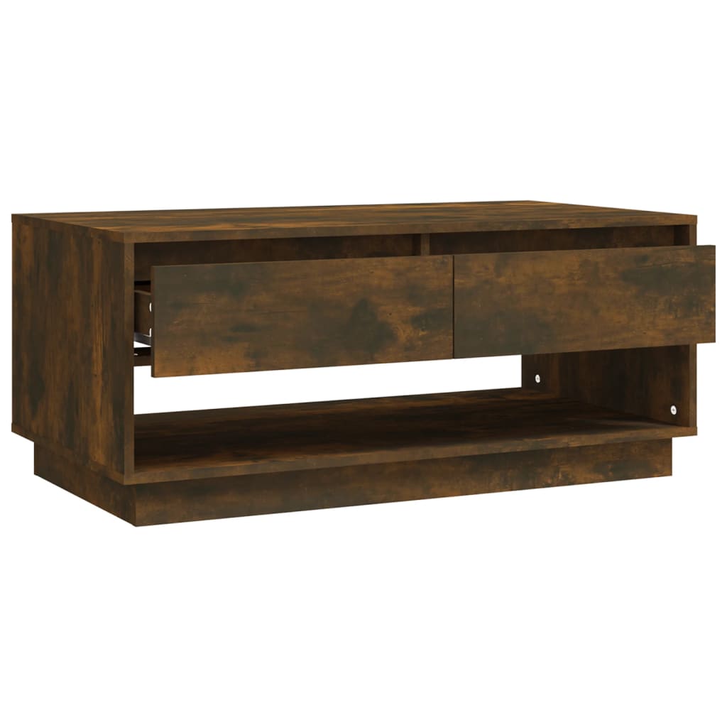 Table basse Chêne fumé 102,5x55x44 cm Bois d'ingénierie - XIOS