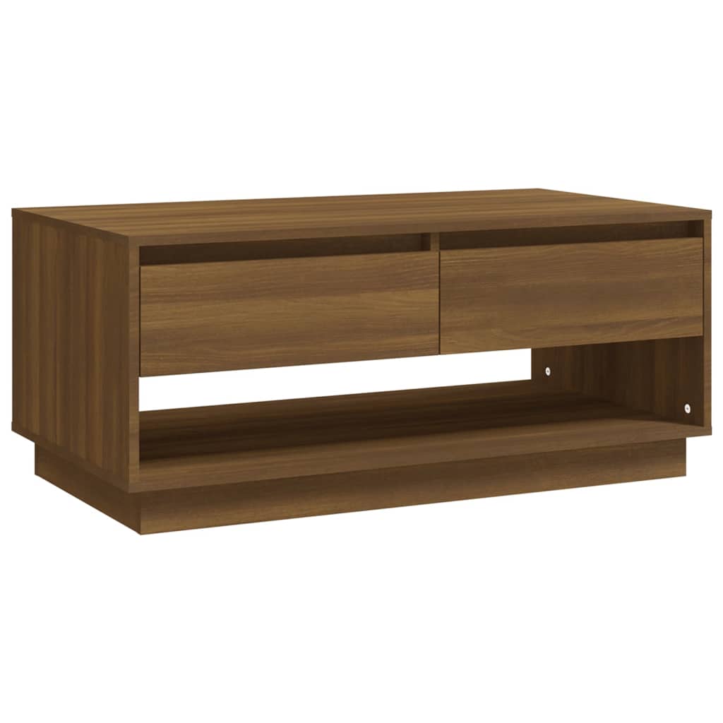 Table basse Chêne marron 102,5x55x44 cm Bois d'ingénierie - XIOS