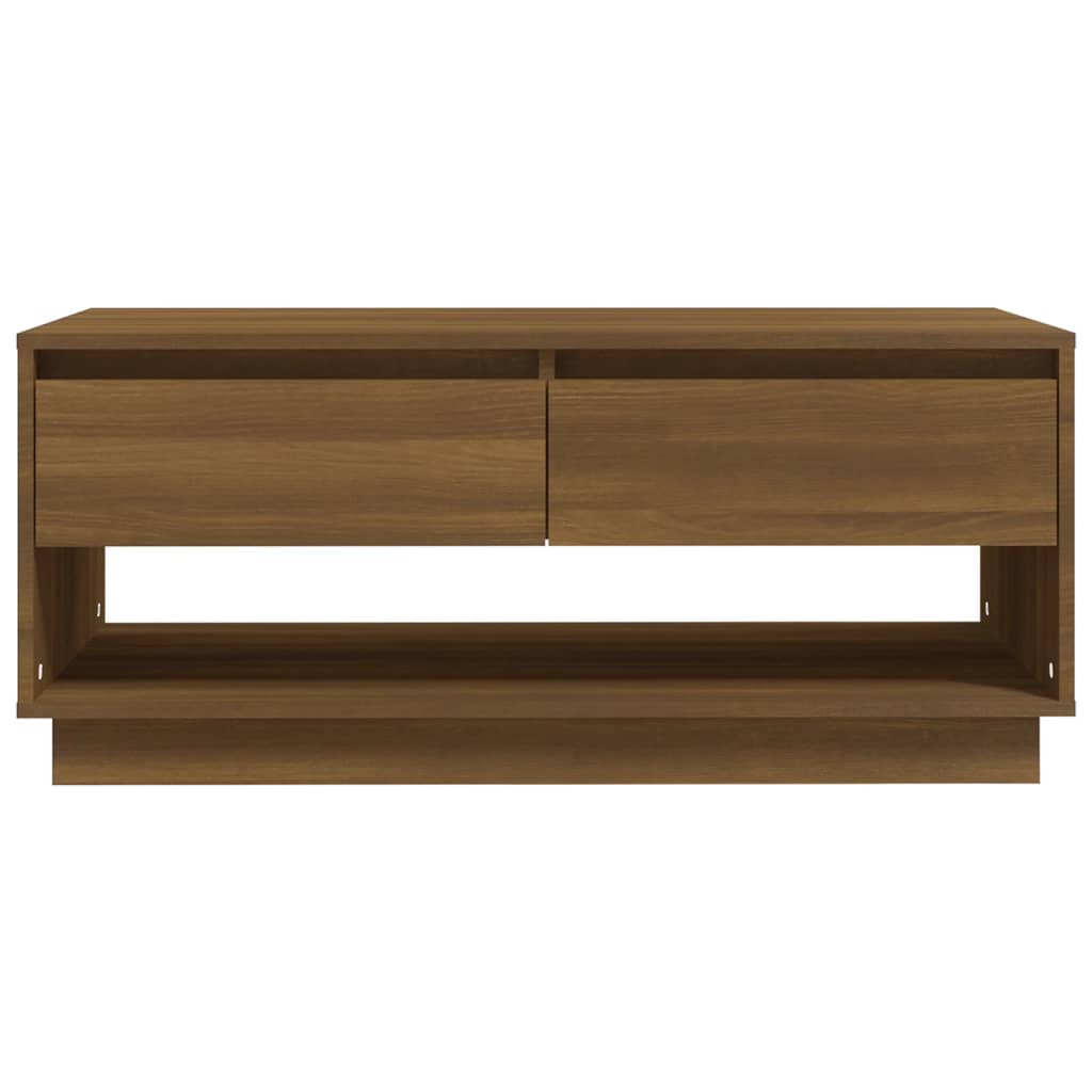 Table basse Chêne marron 102,5x55x44 cm Bois d'ingénierie - XIOS