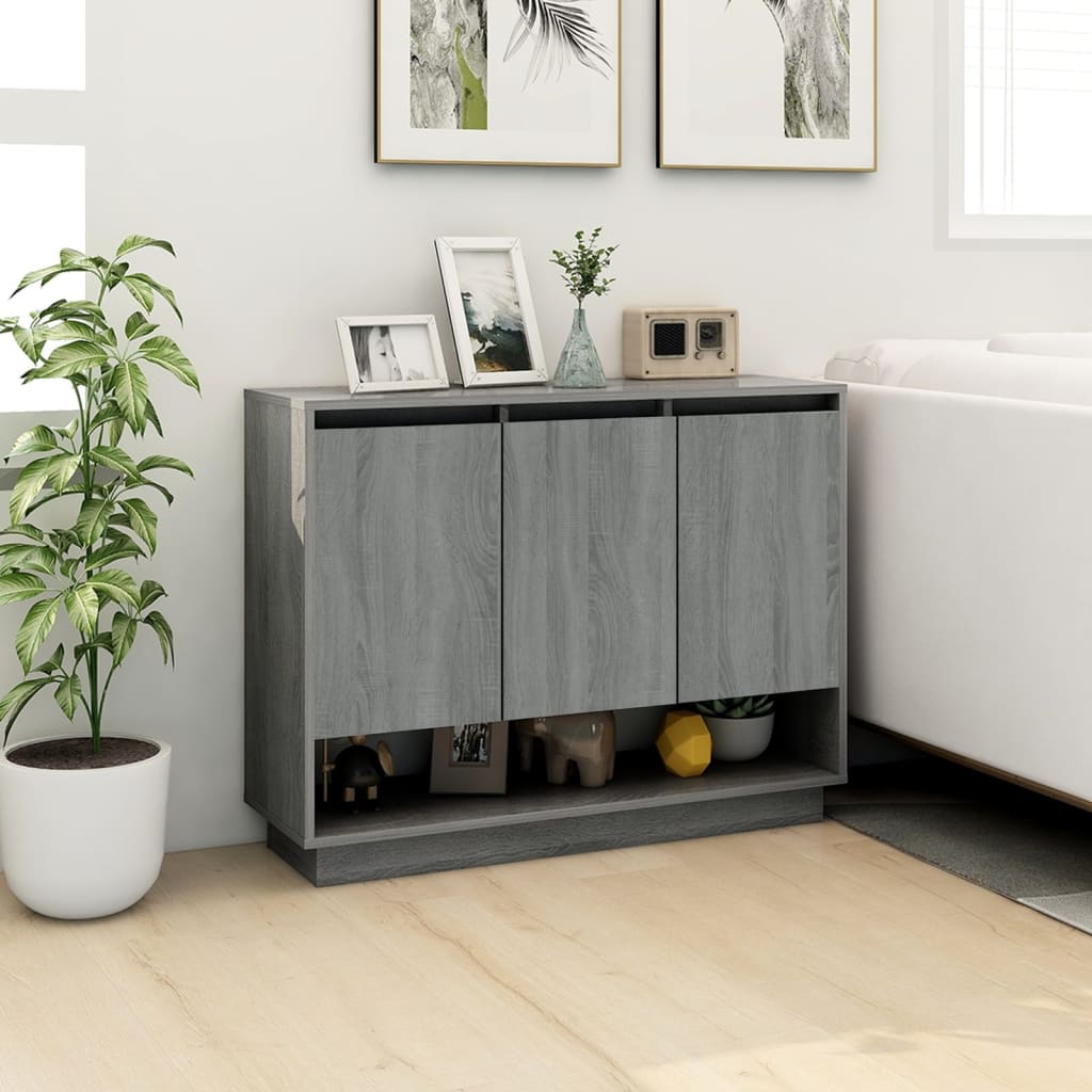 Buffet Sonoma gris 97x31x75 cm Bois d'ingénierie - XIOS