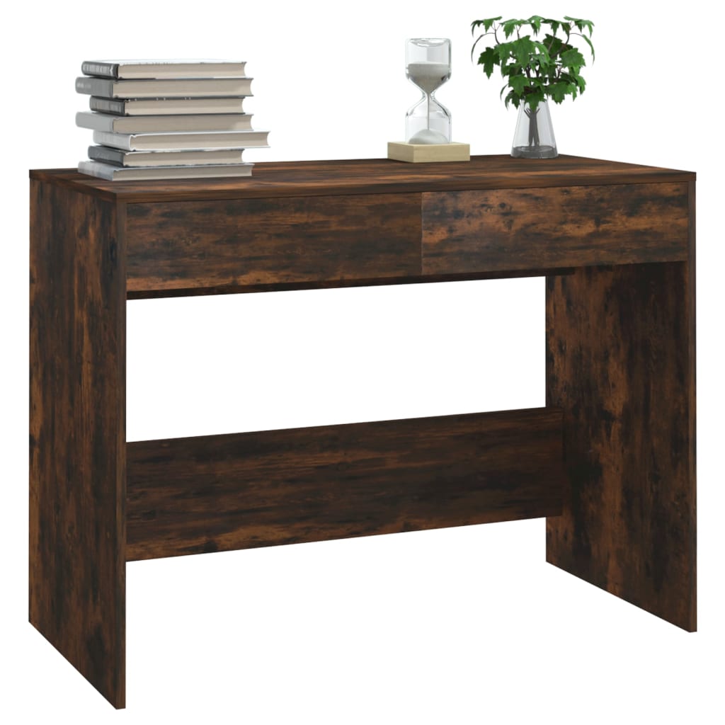 Bureau Chêne fumé 101x50x76,5 cm Aggloméré Bureaux vidaXL