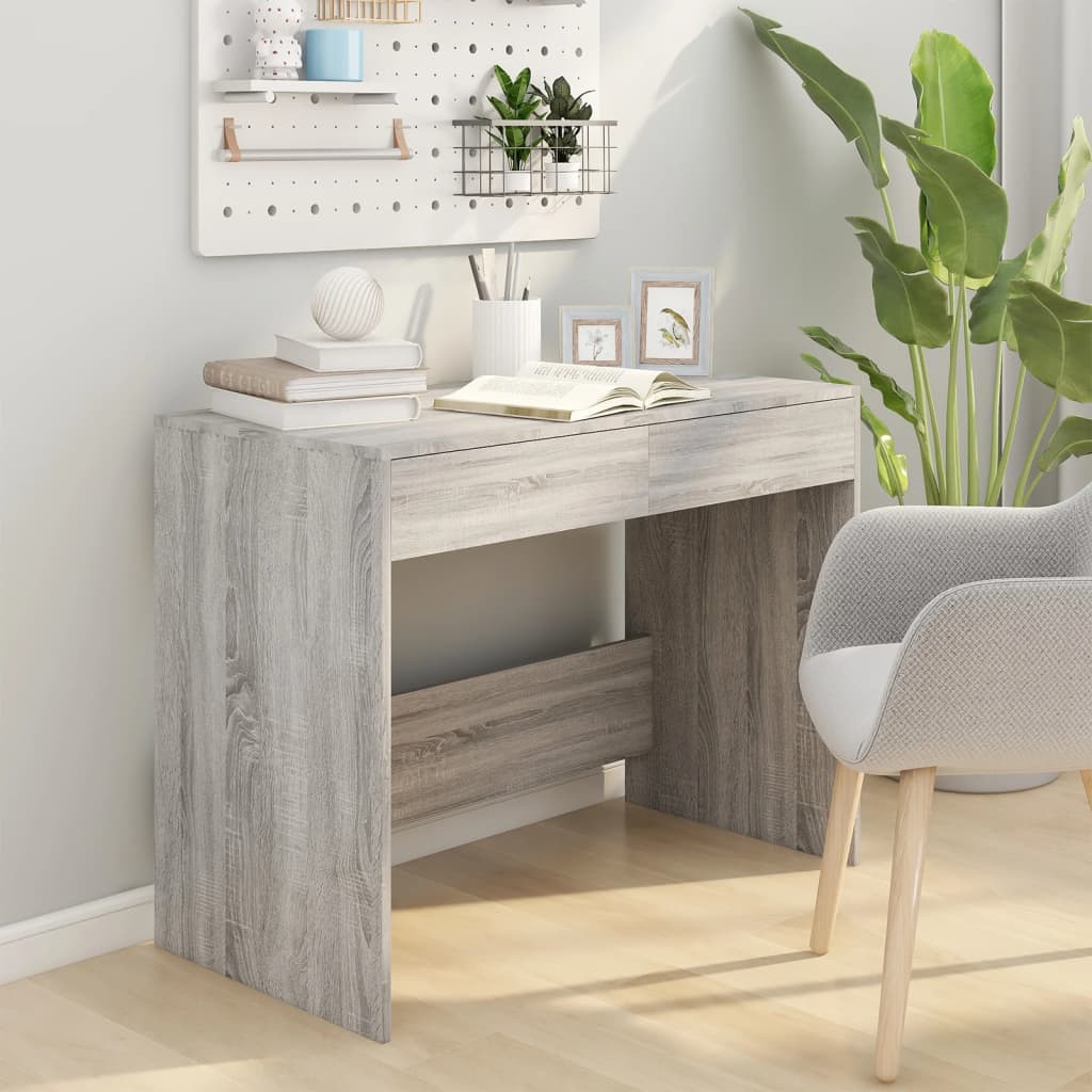 Bureau sonoma gris 101x50x76,5 cm bois d'ingénierie Bureaux vidaXL