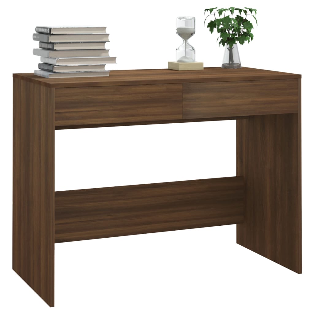 Bureau Chêne marron 101x50x76,5 cm Bois d'ingénierie Bureaux vidaXL