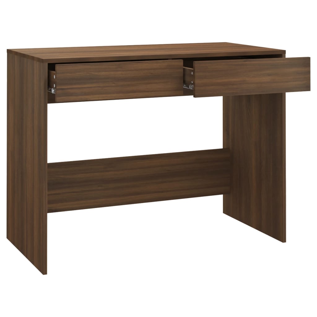 Bureau Chêne marron 101x50x76,5 cm Bois d'ingénierie Bureaux vidaXL