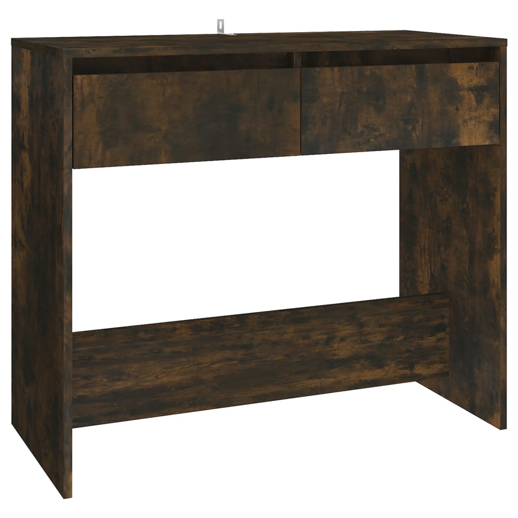 Table console chêne fumé 89x41x76,5 cm bois d'ingénierie - XIOS