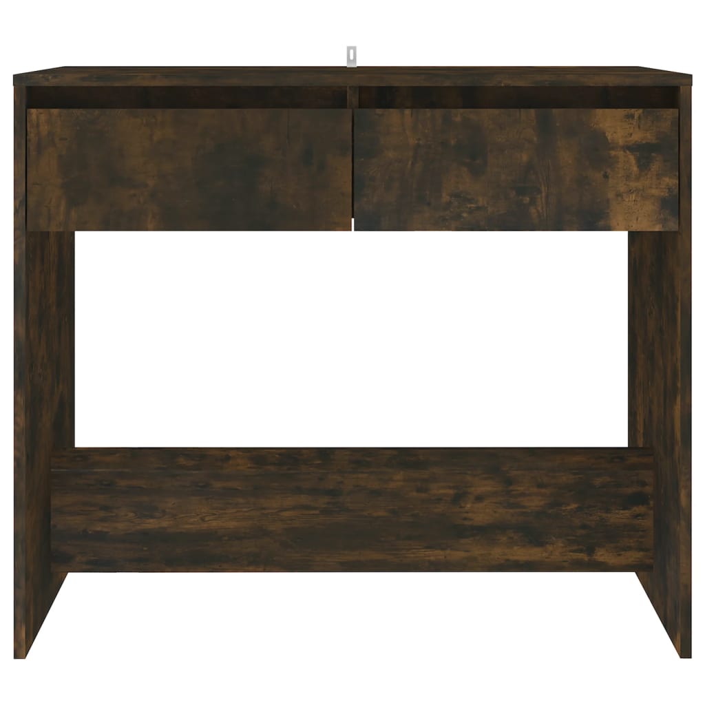 Table console chêne fumé 89x41x76,5 cm bois d'ingénierie - XIOS