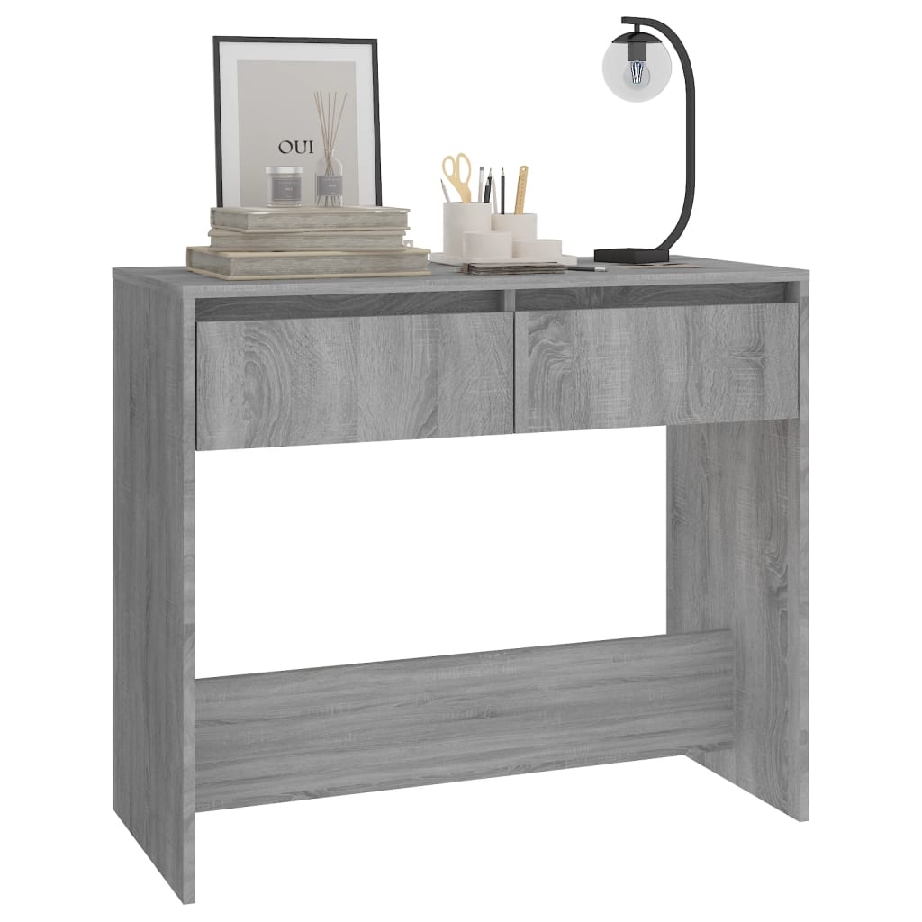 Table console sonoma gris 89x41x76,5 cm bois d'ingénierie - XIOS