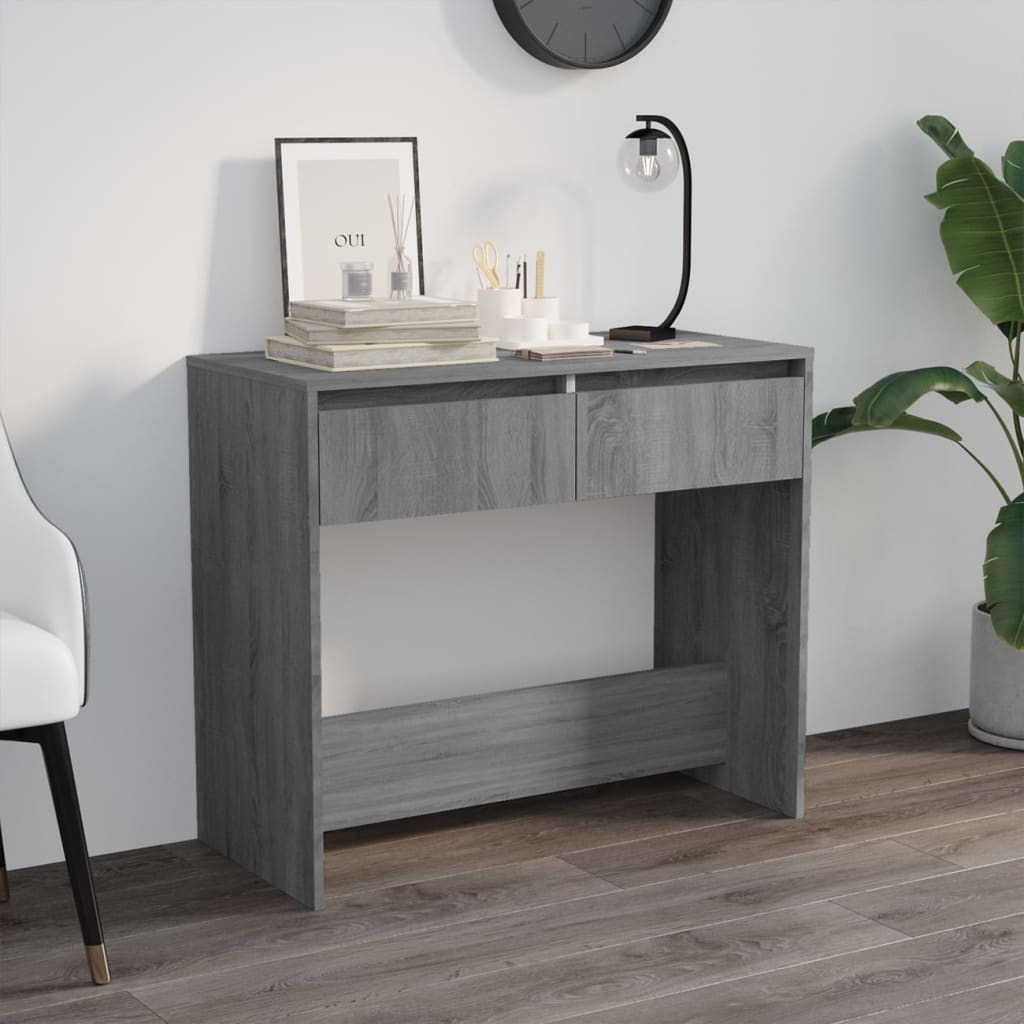 Table console sonoma gris 89x41x76,5 cm bois d'ingénierie - XIOS