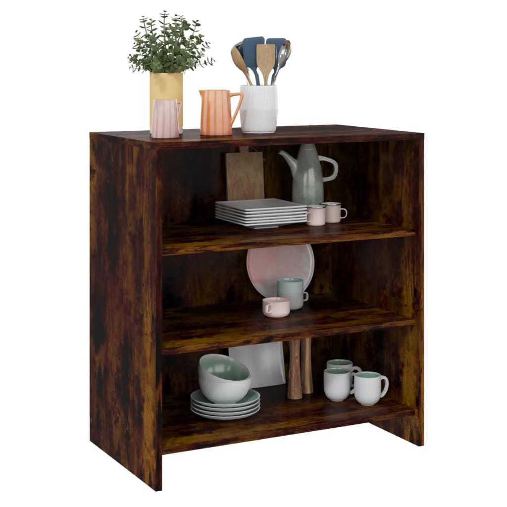 Buffet Chêne fumé 70x40,5x75 cm Bois d'ingénierie Buffets & bahuts vidaXL