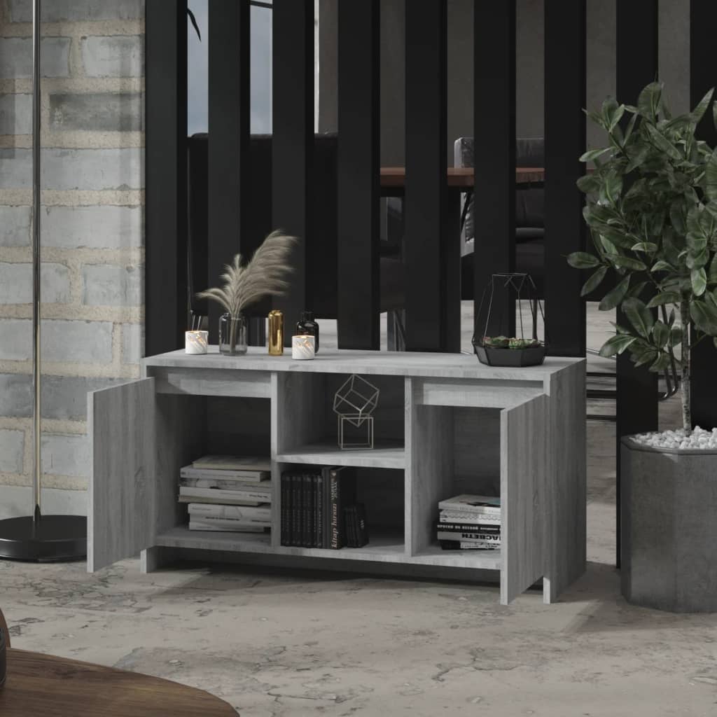Meuble TV Sonoma gris 102x37,5x52,5 cm Aggloméré - XIOS