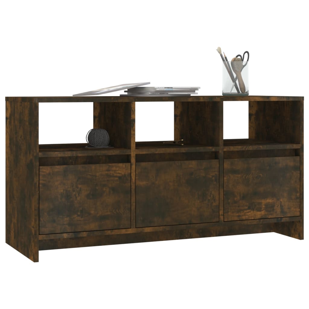Meuble TV Chêne fumé 102x37,5x52,5 cm Bois d'ingénierie - XIOS