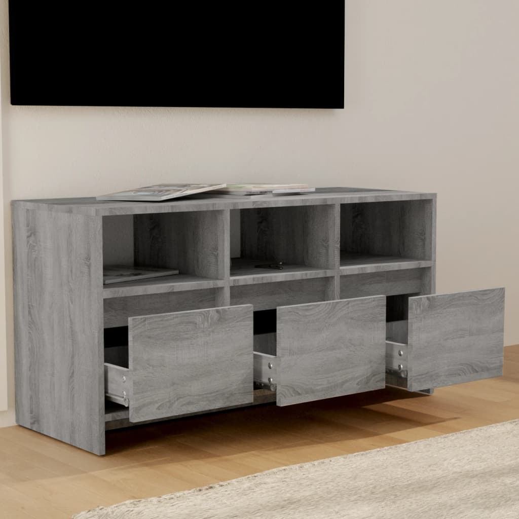 Meuble TV Sonoma gris 102x37,5x52,5 cm Bois d'ingénierie