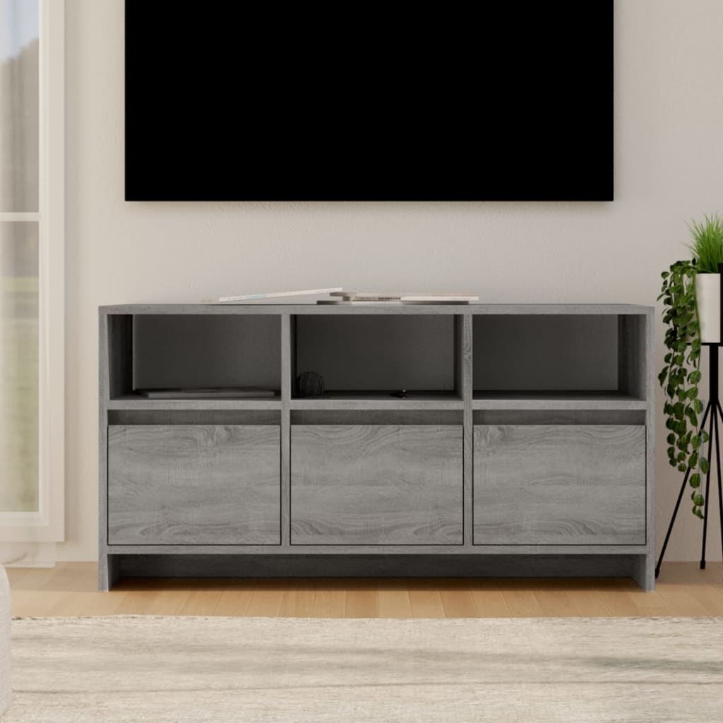 Meuble TV Sonoma gris 102x37,5x52,5 cm Bois d'ingénierie