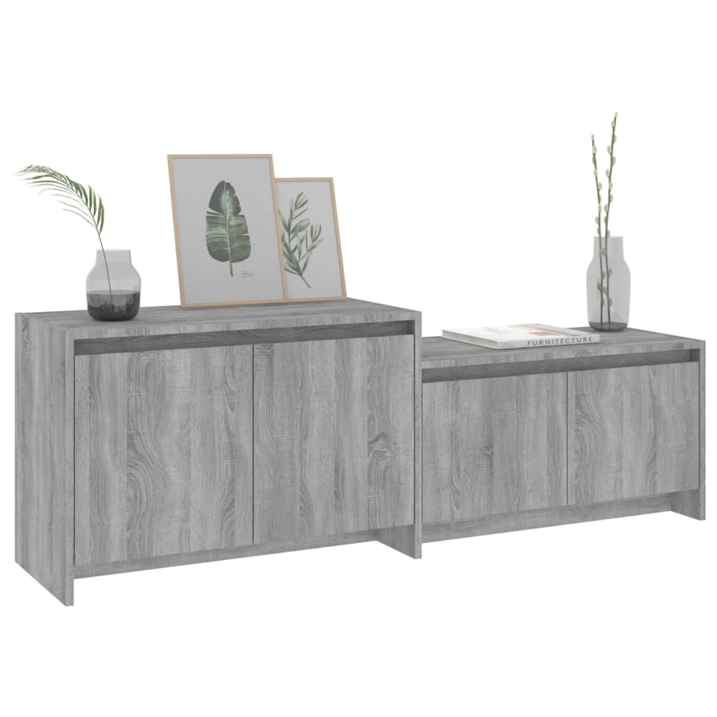 Meuble TV Sonoma gris 146,5x35x50 cm Bois d'ingénierie Meubles TV vidaXL   