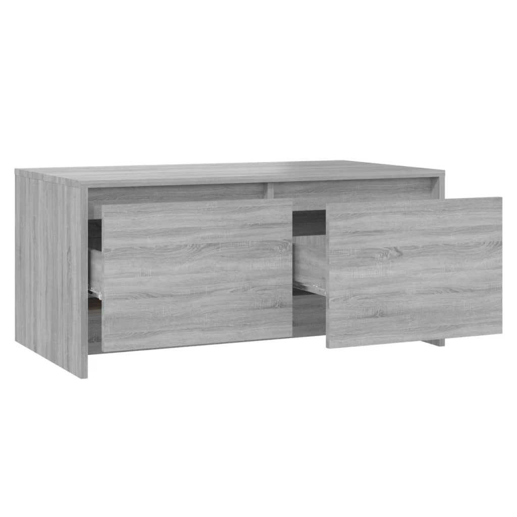 Table basse sonoma gris 90x50x41,5 cm bois d'ingénierie - XIOS