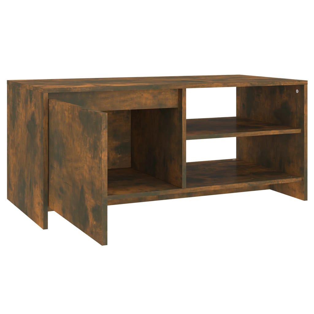 Table basse Chêne fumé 102x50x45 cm Bois d'ingénierie - XIOS