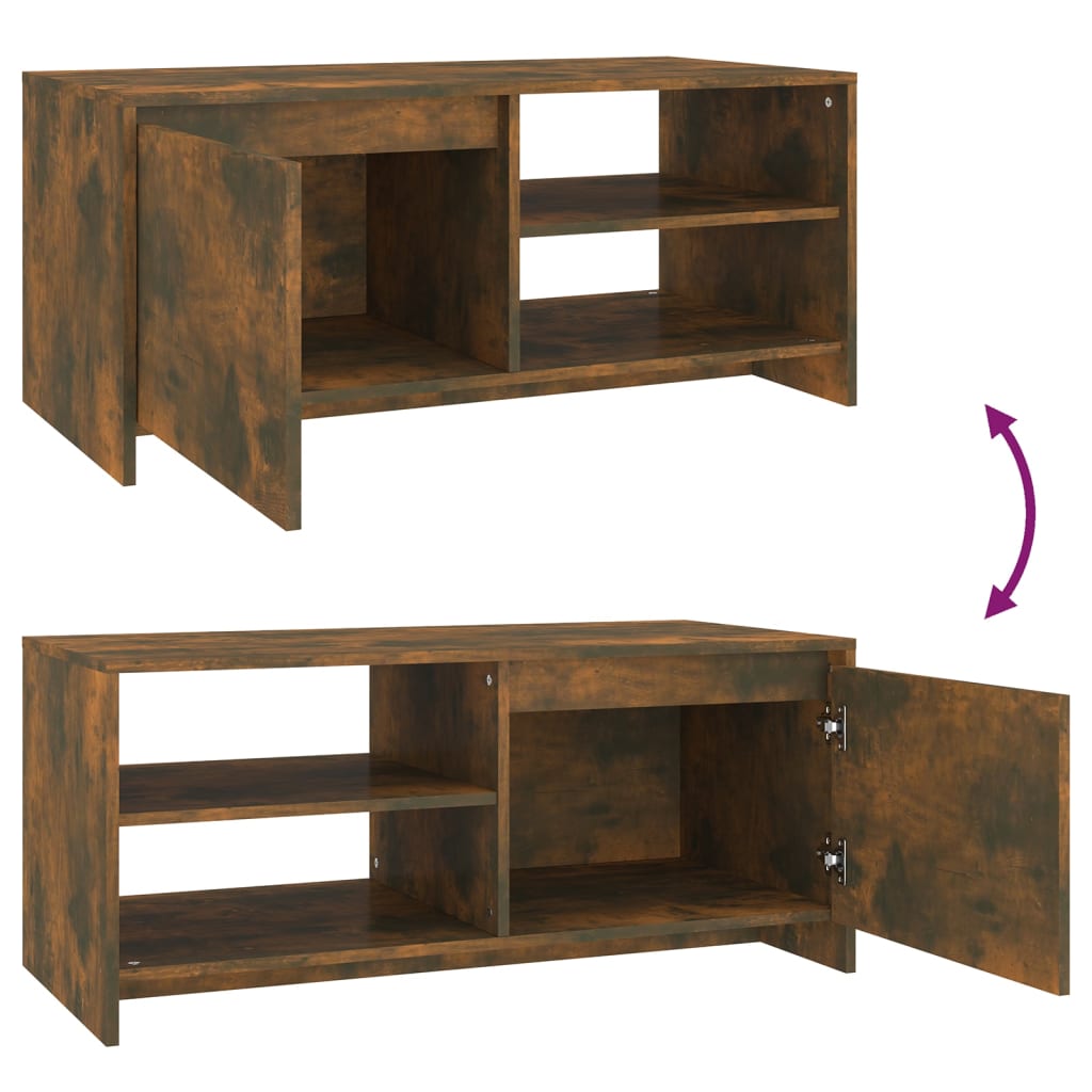 Table basse Chêne fumé 102x50x45 cm Bois d'ingénierie - XIOS