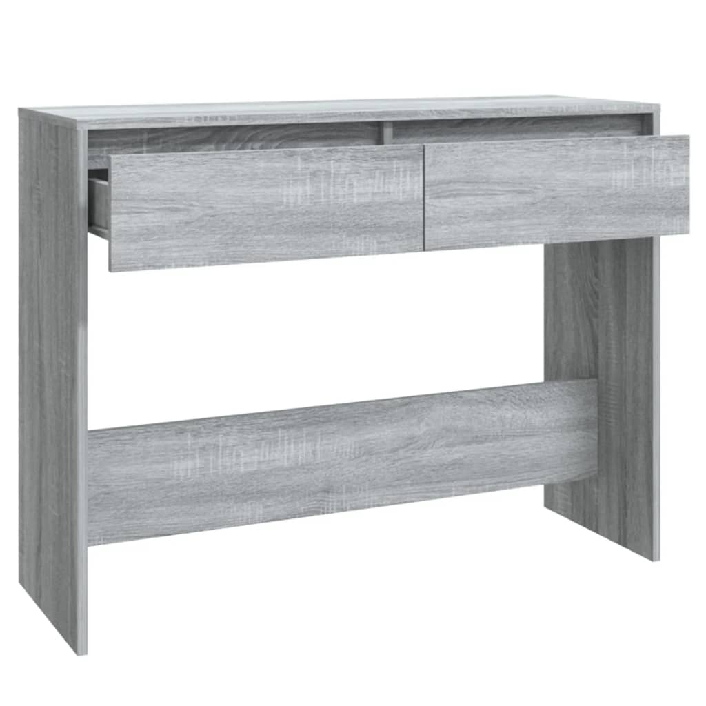 Table console sonoma gris 100x35x76,5 cm bois d'ingénierie - XIOS
