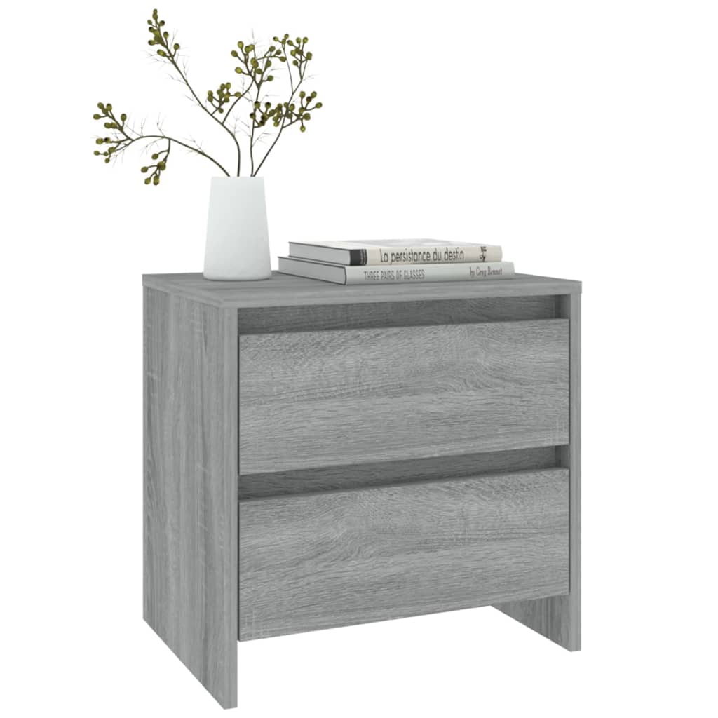 Table de chevet sonoma gris 45x34,5x44,5 cm bois d’ingénierie - XIOS