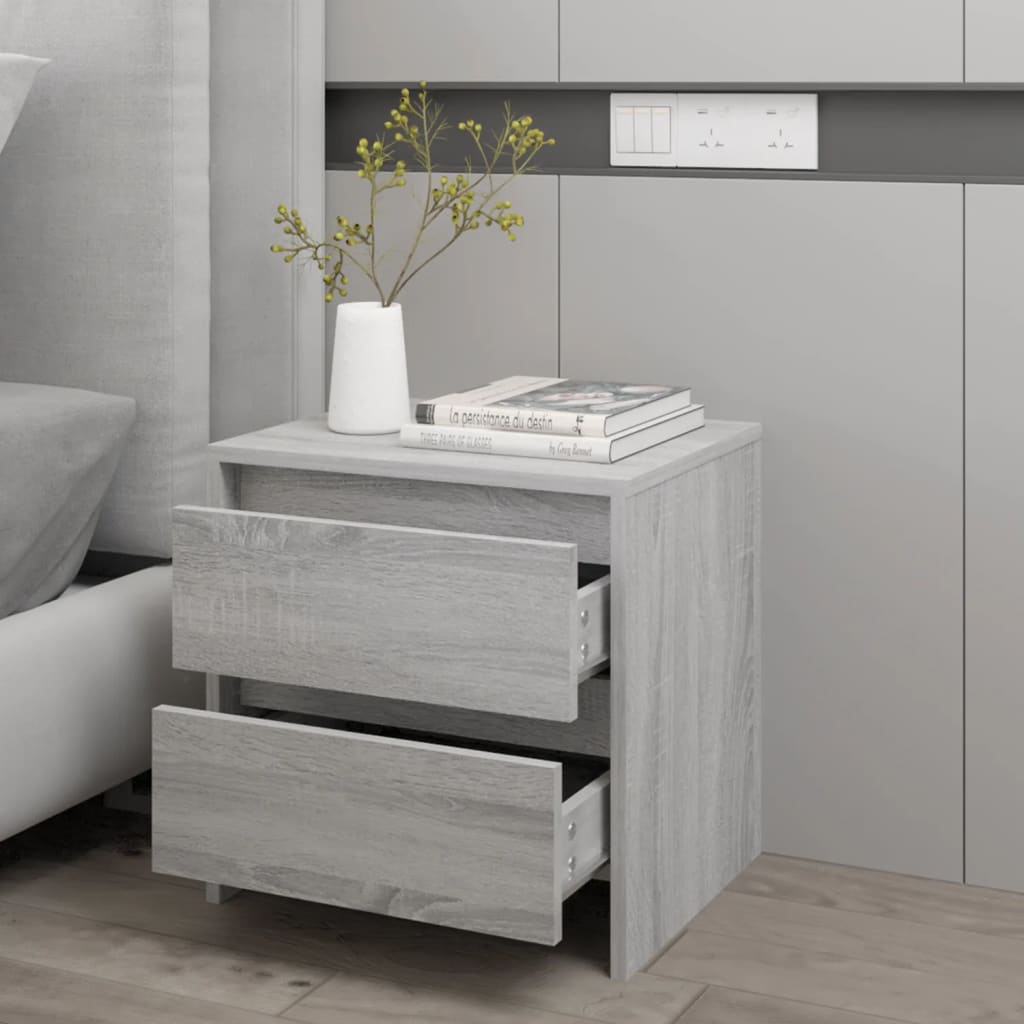 Table de chevet sonoma gris 45x34,5x44,5 cm bois d’ingénierie - XIOS