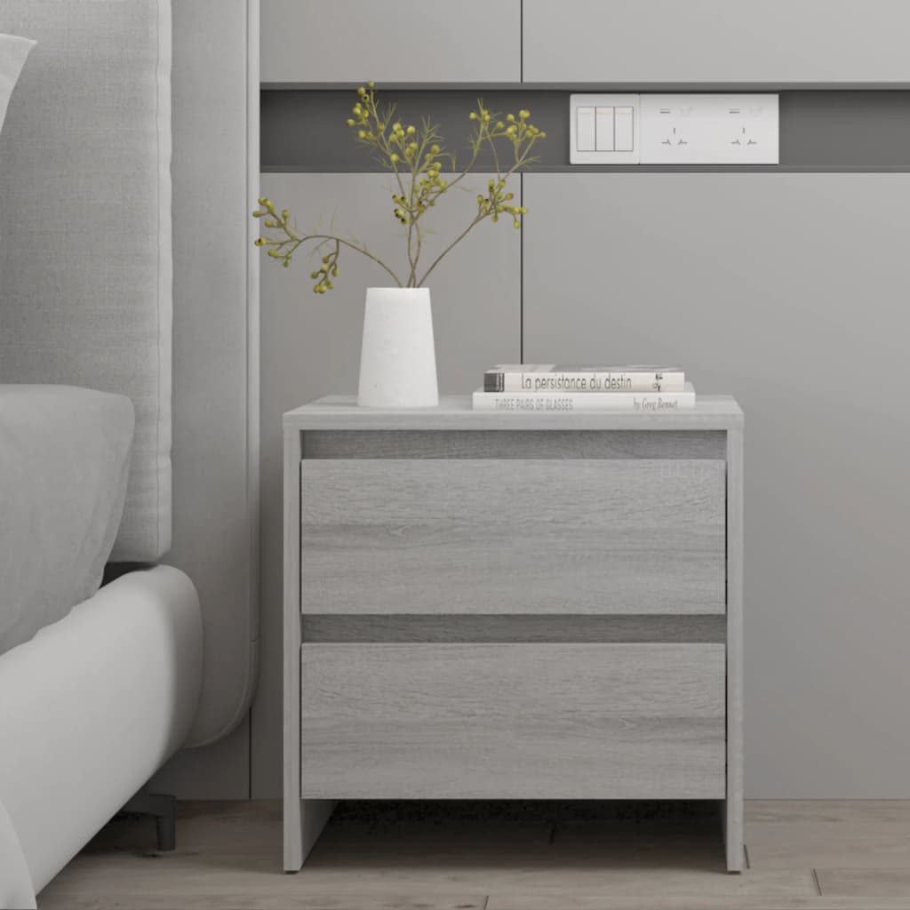 Table de chevet sonoma gris 45x34,5x44,5 cm bois d’ingénierie - XIOS