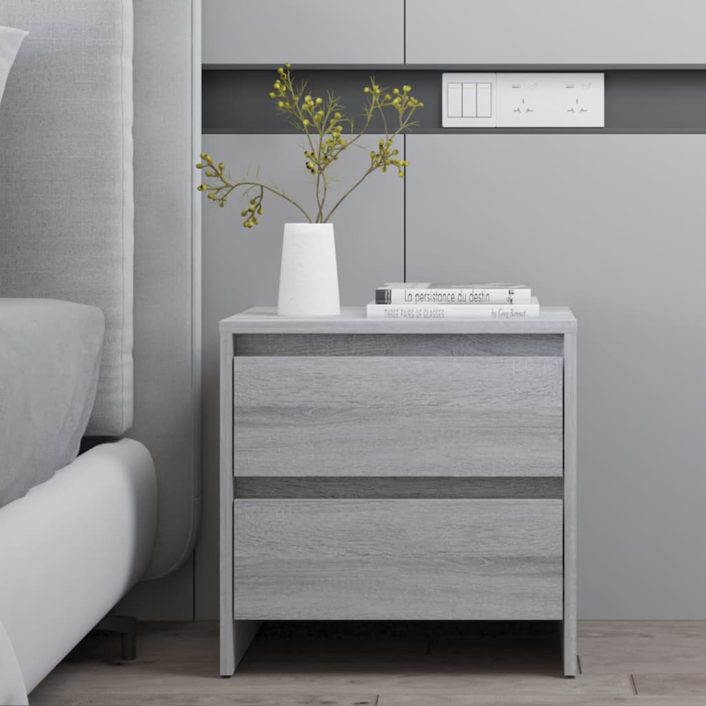 Tables de chevet 2 pcs sonoma gris 45x34,5x44,5 cm - XIOS