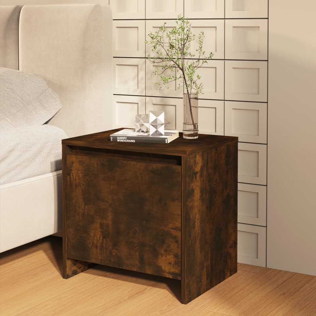 Tables de chevet 2 pcs chêne fumé 45x34x44,5 cm bois ingénierie - XIOS