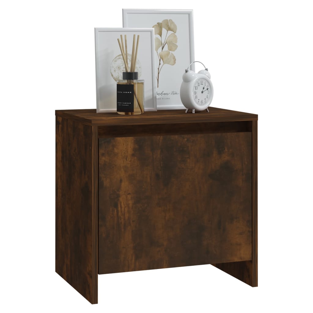 Tables de chevet 2 pcs chêne fumé 45x34x44,5 cm bois ingénierie - XIOS