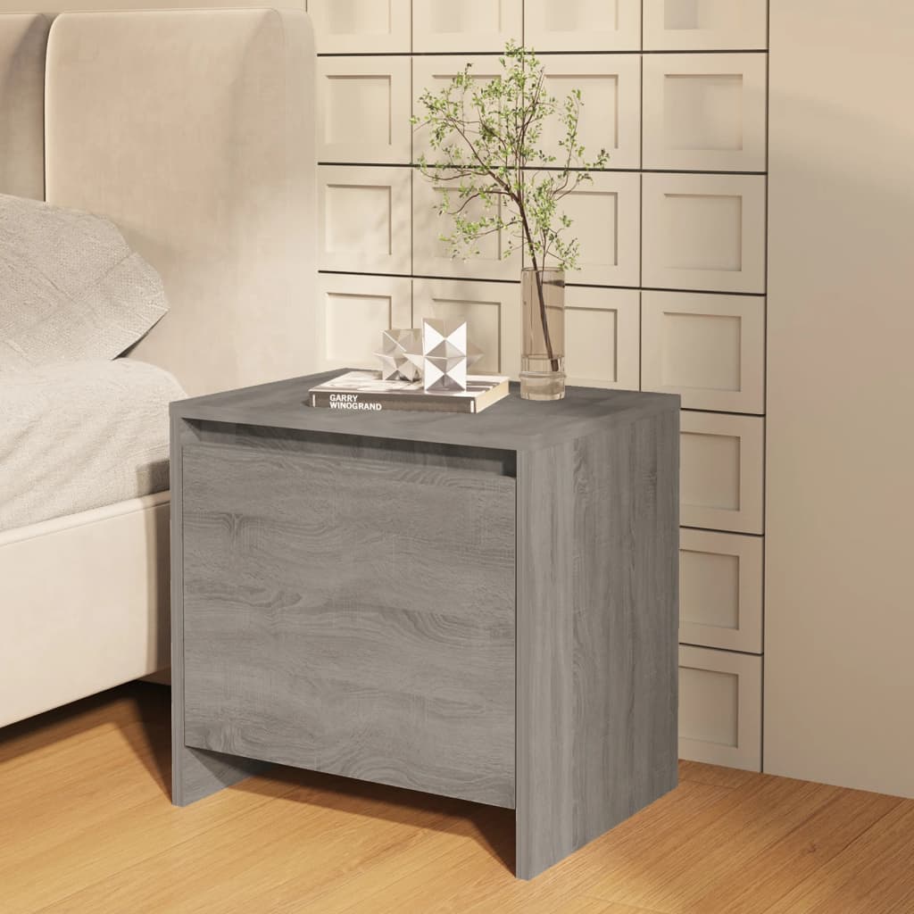 Table de chevet Sonoma gris 45x34x44,5 cm bois d'ingénierie - XIOS