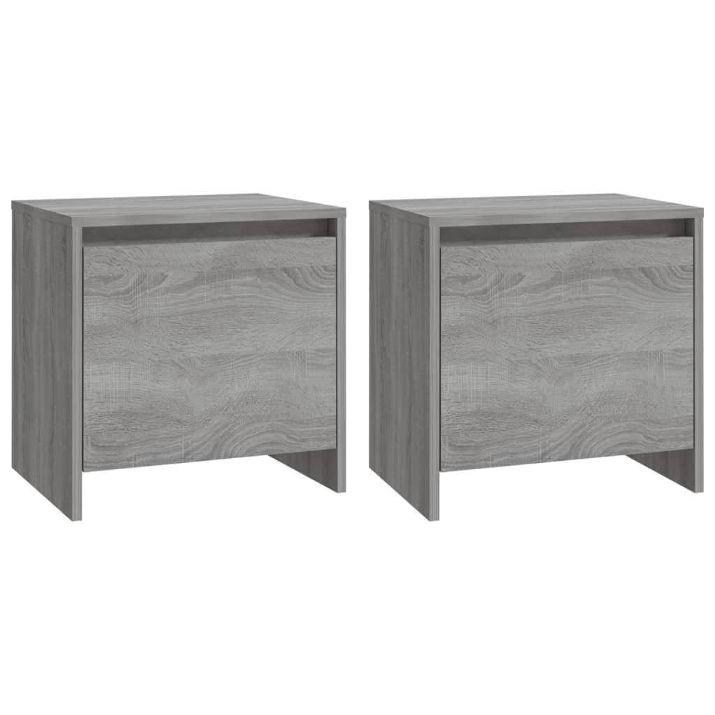 Tables de chevet 2 pcs Sonoma gris 45x34x44,5cm bois ingénierie