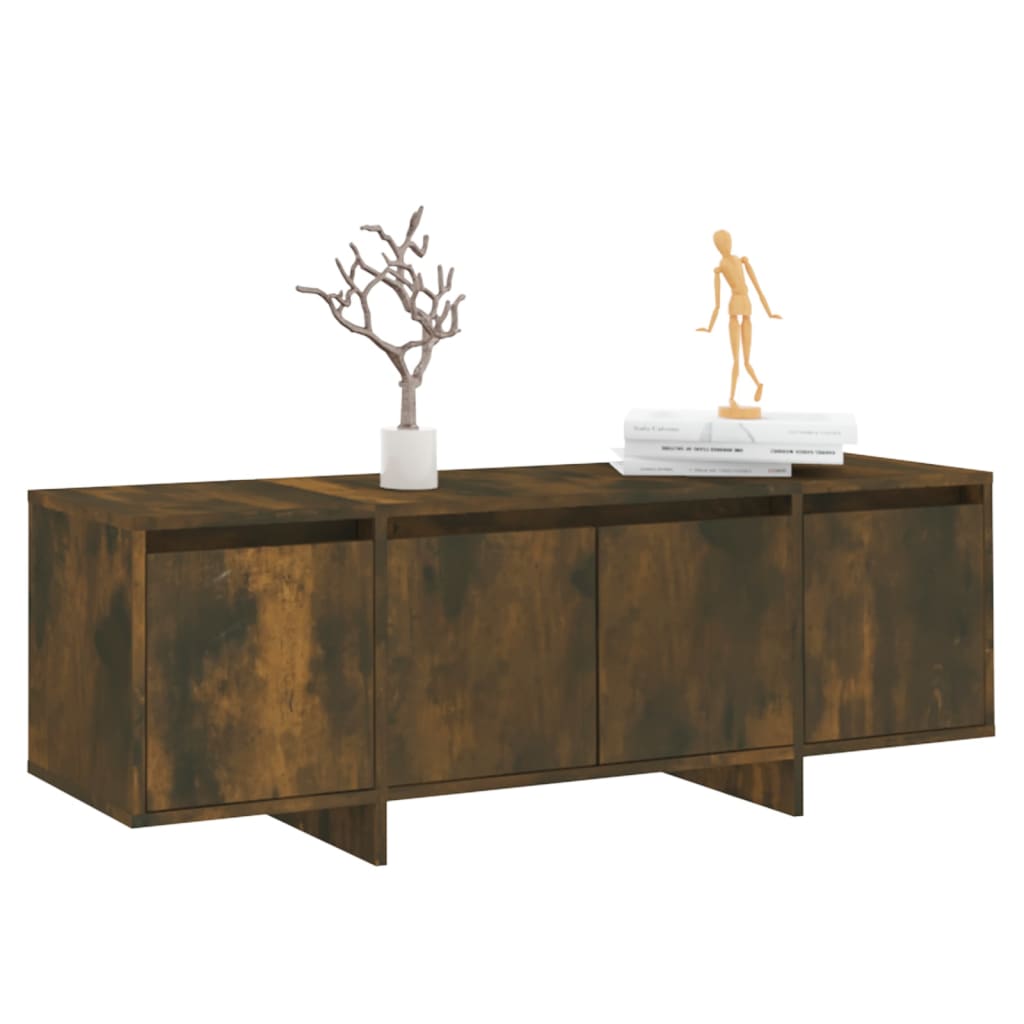 Meuble TV Chêne fumé 120x30x40,5 cm Aggloméré - XIOS