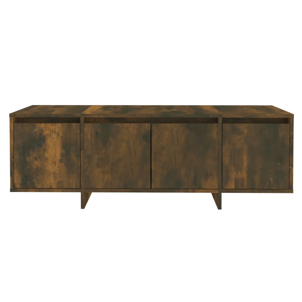 Meuble TV Chêne fumé 120x30x40,5 cm Aggloméré - XIOS