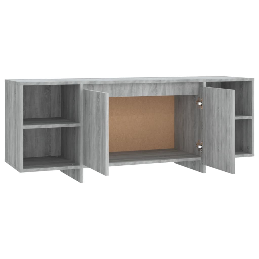Meuble TV sonoma gris 130x35x50 cm bois d'ingénierie - XIOS