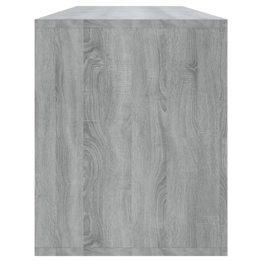 Meuble TV sonoma gris 130x35x50 cm bois d'ingénierie - XIOS