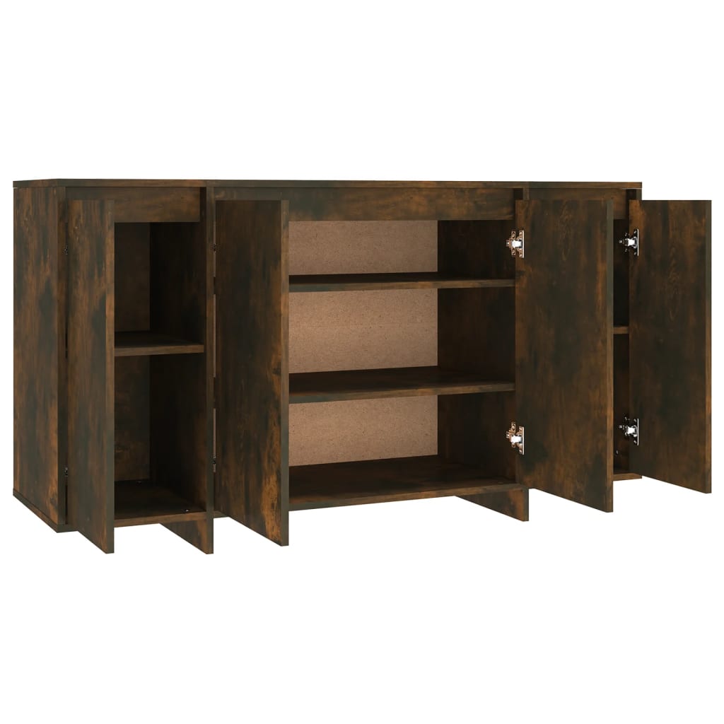 Buffet chêne fumé 135x41x75 cm bois d'ingénierie - XIOS