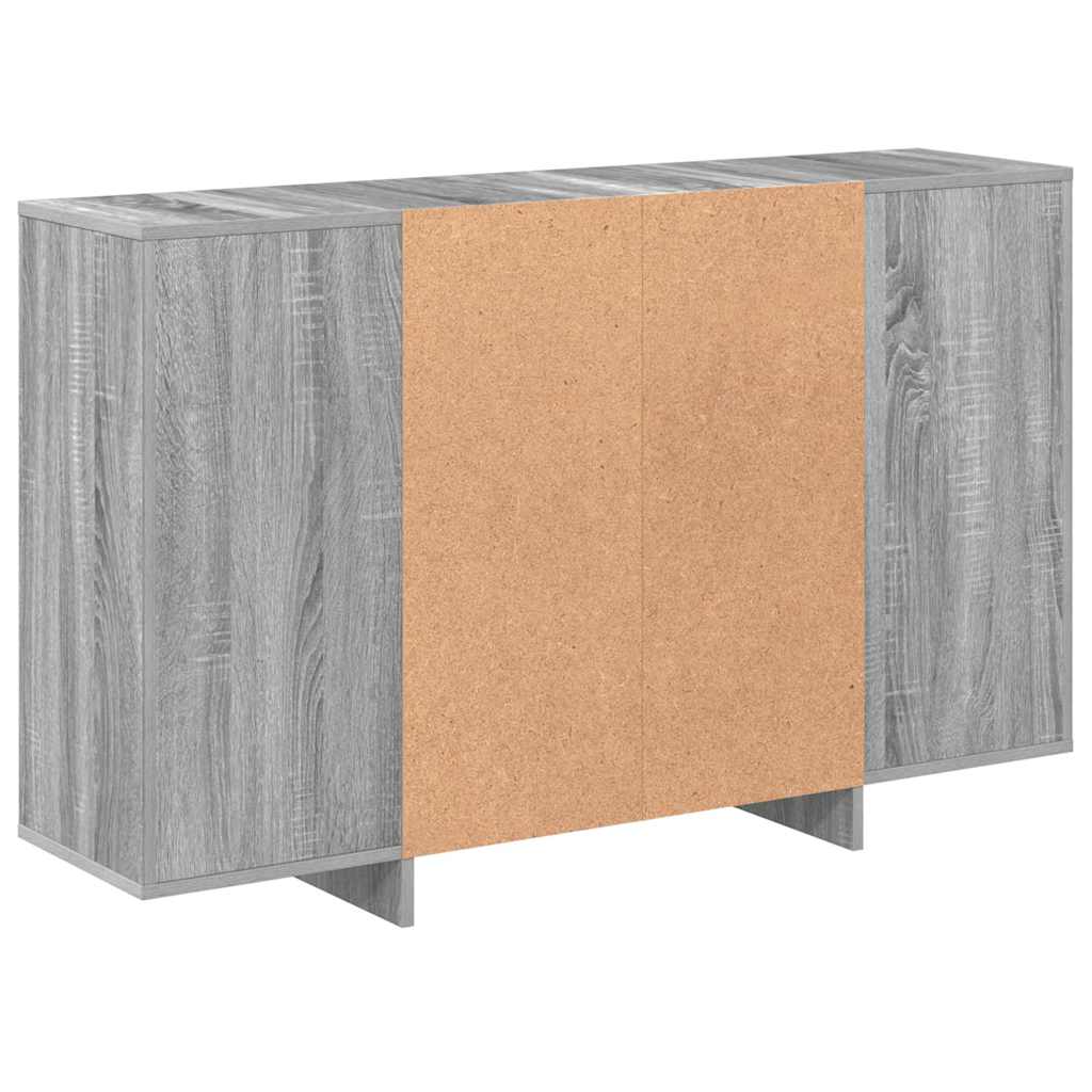 Buffet sonoma gris 120x30x75 cm bois d'ingénierie XIOS