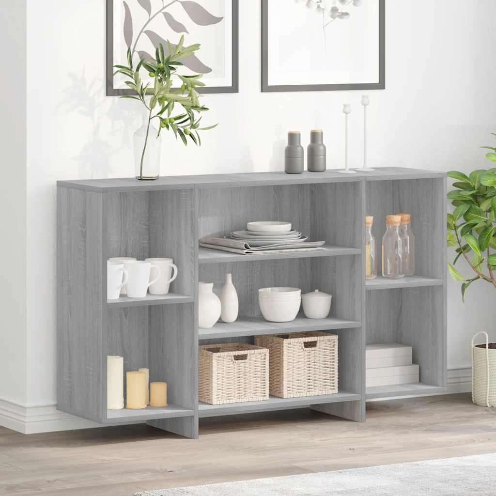 Buffet sonoma gris 120x30x75 cm bois d'ingénierie