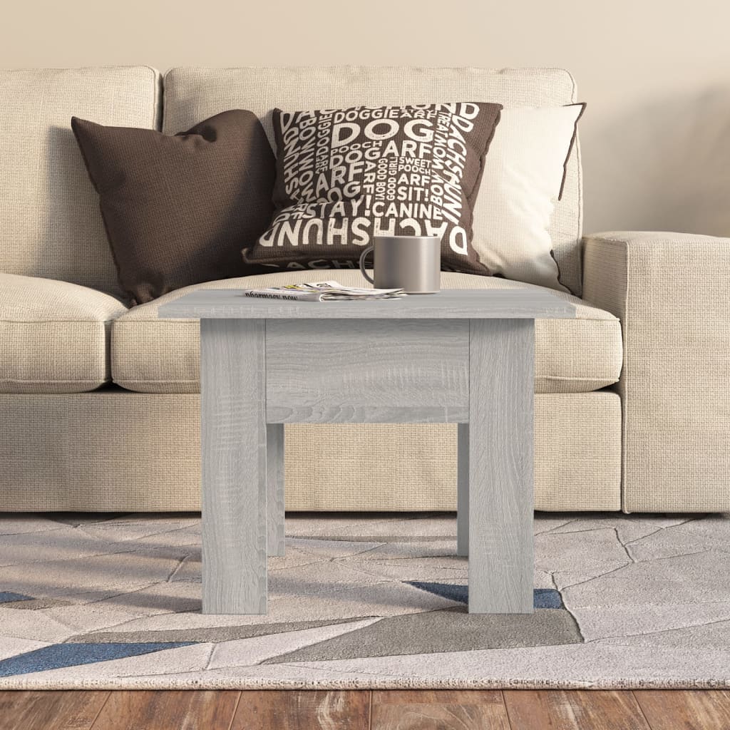 Table basse Sonoma gris 55x55x42 cm bois d'ingénierie - XIOS