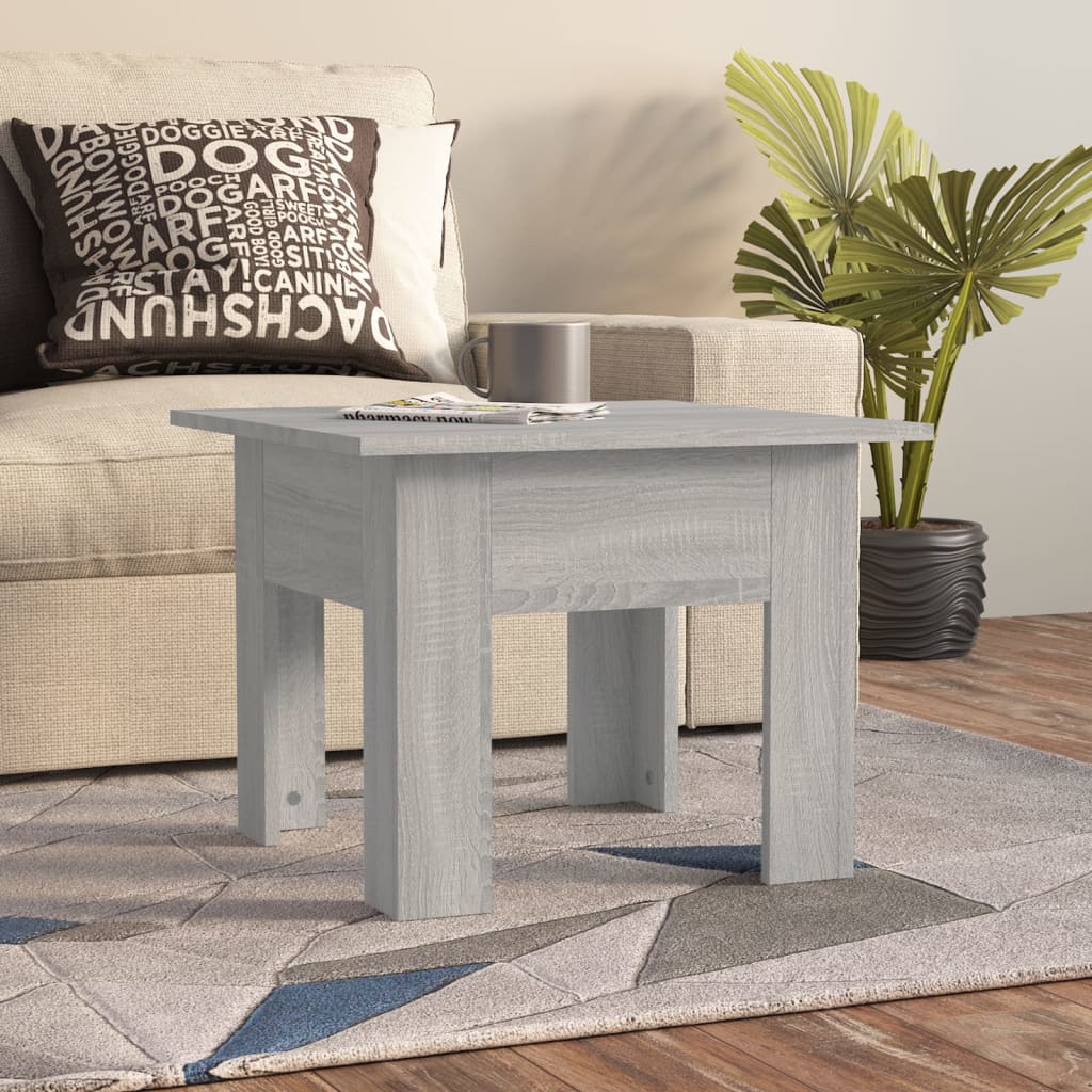 Table basse Sonoma gris 55x55x42 cm bois d'ingénierie - XIOS
