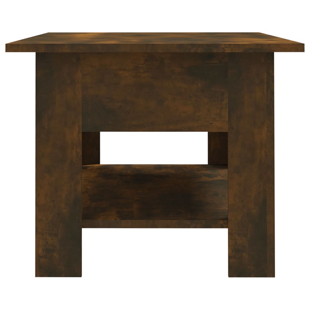 Table basse chêne fumé 102x55x42 cm bois d'ingénierie - XIOS