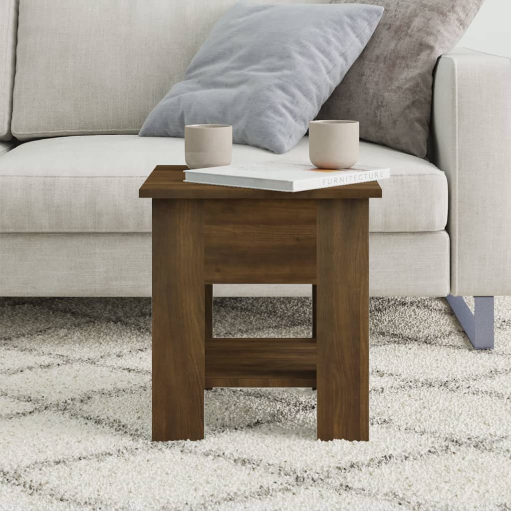 Table basse chêne marron 40x40x42 cm bois d'ingénierie - XIOS