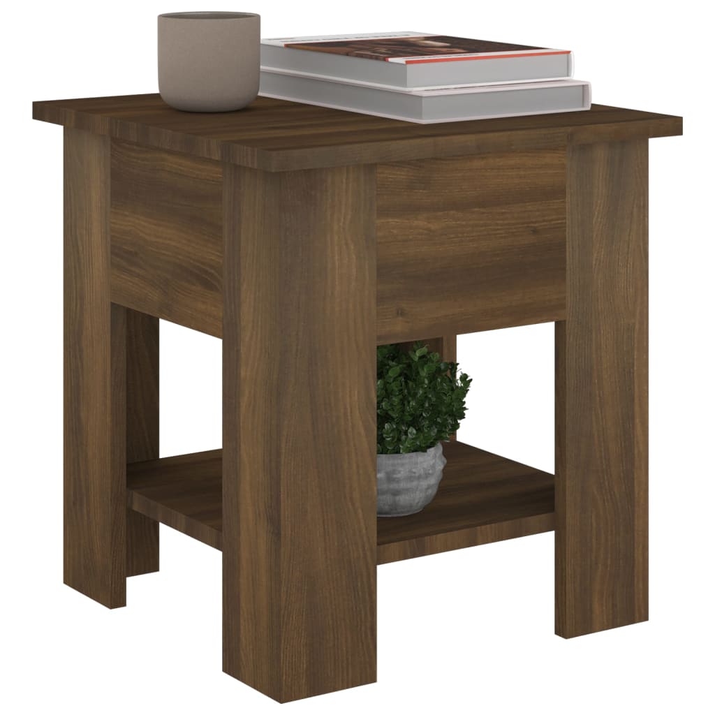 Table basse chêne marron 40x40x42 cm bois d'ingénierie - XIOS