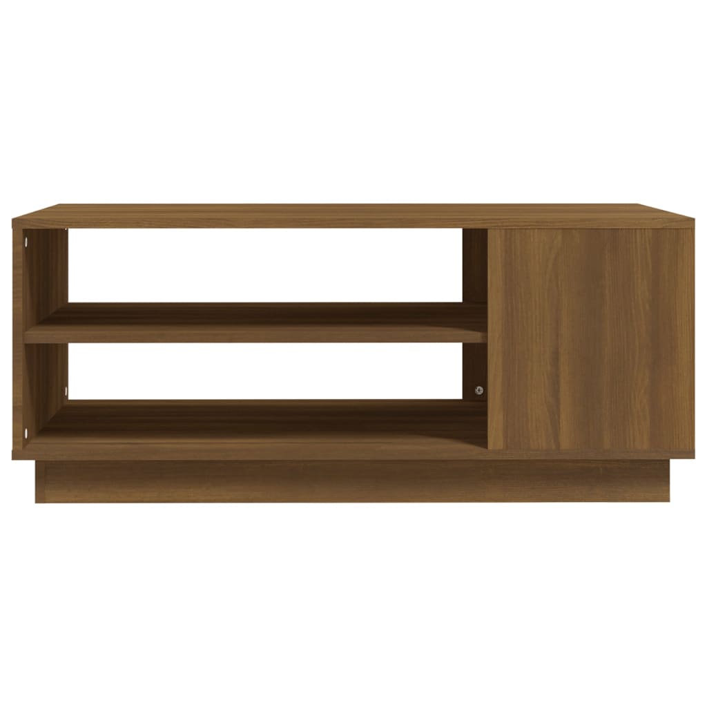 Table basse chêne marron 102x55x43 cm bois d'ingénierie - XIOS
