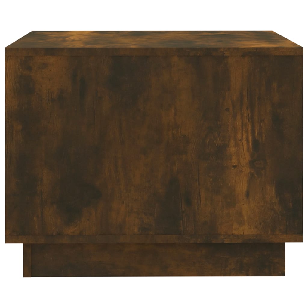 Table basse chêne fumé 55x55x43 cm bois d'ingénierie - XIOS