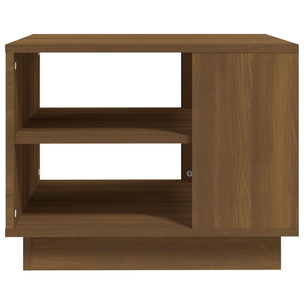 Table basse chêne marron 55x55x43 cm bois d'ingénierie - XIOS