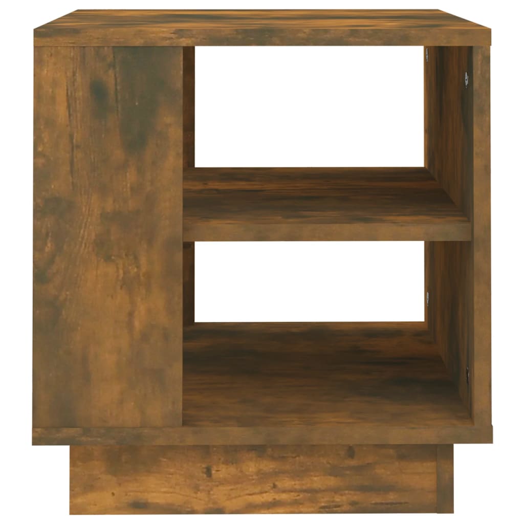 Table basse chêne fumé 40x40x43 cm bois d'ingénierie - XIOS